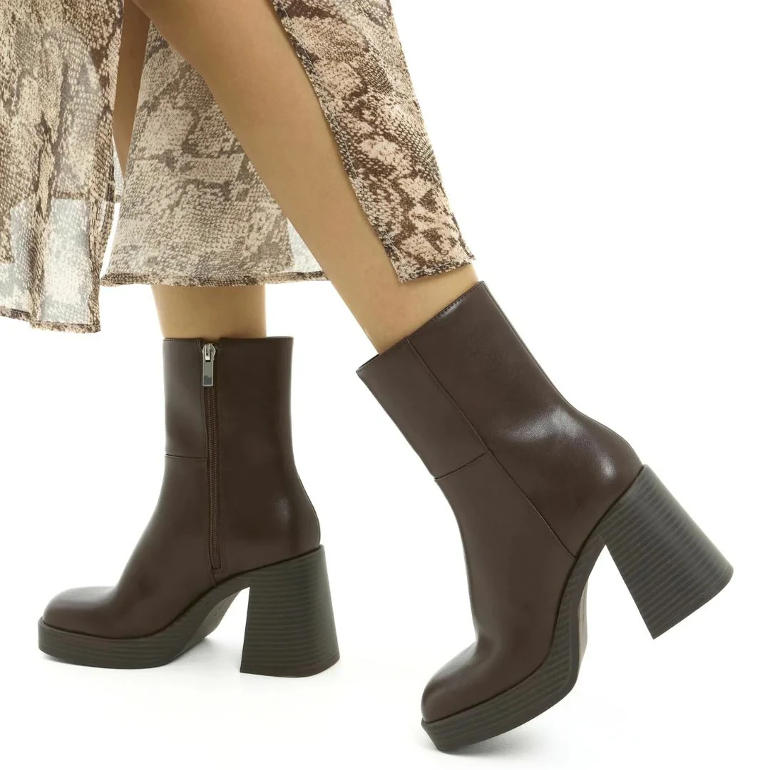 Bershka platform shoes with thick sole